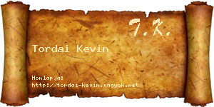Tordai Kevin névjegykártya