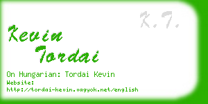 kevin tordai business card